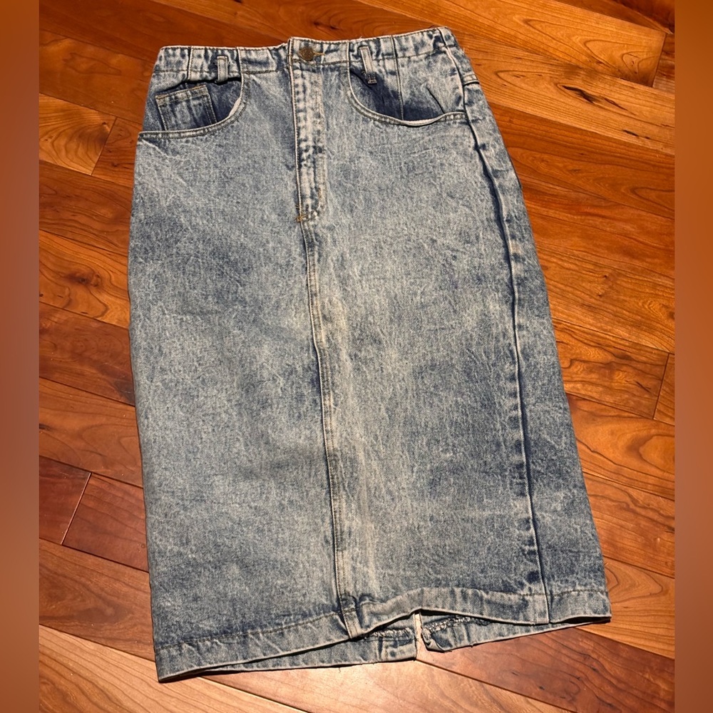 Classic Denim Pencil Skirt by Whipp